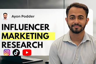 do influencer research for instagram tiktok youtube