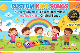 compose and produce catchy kids songs, nursery rhymes and educational children