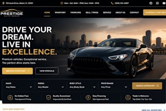 create wix car dealership website auto dealer vehicle sales website