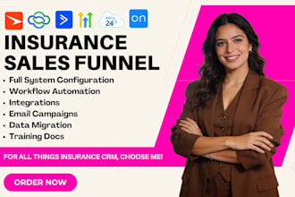insurance CRM sales funnels creatio ontraport activecampaign bitrix24 vtiger ghl
