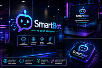 design modern ai tech and chatbot logo for your business