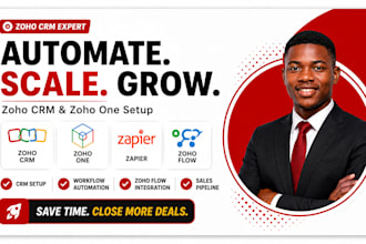 zoho crm zoho one setup zapier workflow automation zoho flow sales pipeline