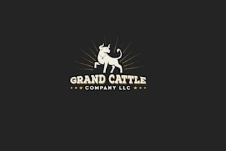design luxury cows drink beer live life logo