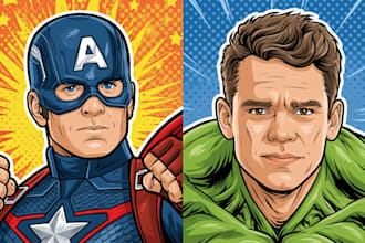 comic book illustration with comic book