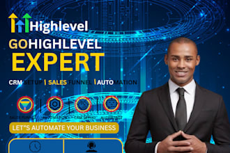 do a gohighlevel sales funnel website, CRM automation and landing page