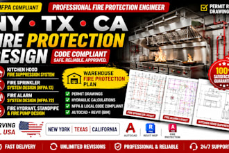 design ny tx  kitchen hood fire suppression system and warehouse fire protection