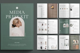 design media kit epk press kit affiliate kits, influencer kit speaker one sheet