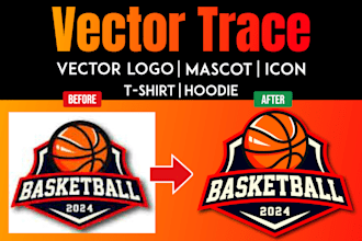 do vector tracing, convert image to vector for t shirt design