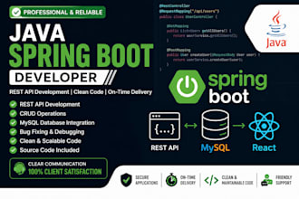 develop java spring boot rest apis