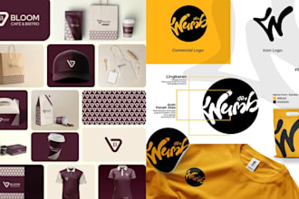 develop minimalist brand identity kit, visual identity, style guide, brand board
