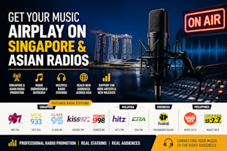 get your music airplay on singapore and asian radios