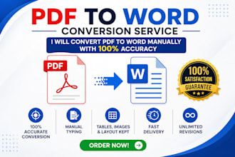 convert PDF to word manually with high accuracy