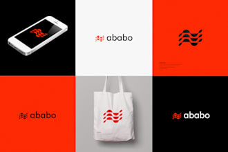 create a minimalist tech logo design