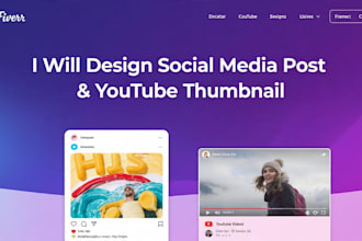 design social media posts and youtube thumbnails