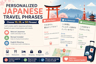 create personalized japanese phrase cards for your japan trip