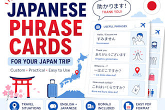 create personalized japanese phrase cards for your japan trip