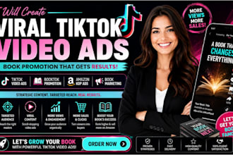 create viral tiktok video ads, tiktok book promotion, booktok, tiktok video ads