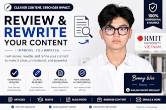 review, proofread, and rewrite your english content professionally