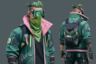 cyberpunk hacker character art