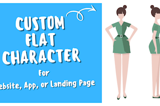 design custom flat character in vector style