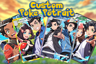 draw custom pokémon tcg card, pokémon trainer and fakemon