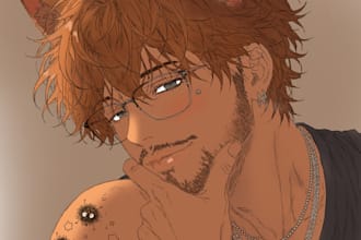 draw your oc, anime character, vrchat avatar or game character