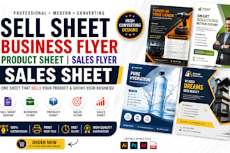 design sell sheet, business flyer, product sheet, sales flyer, sales sheet