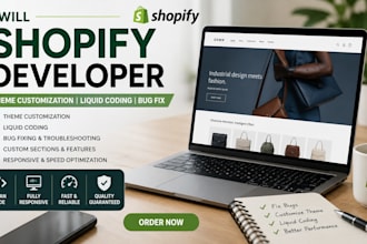 shopify theme customization, liquid coding, bug fix and shopify developer