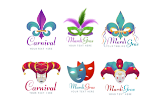 design luxurious venetian mask mascara carnival logo
