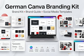design german canva branding kit social media template brand kit brand guide