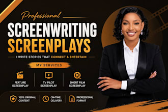 write blockbuster movie script screenplay screenwriting TV series synopsis