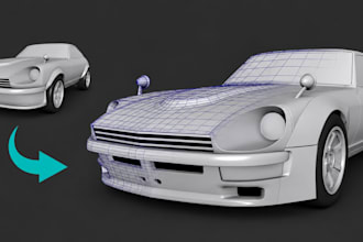 create futuristic car model for game unity, sport car model for 3d printing