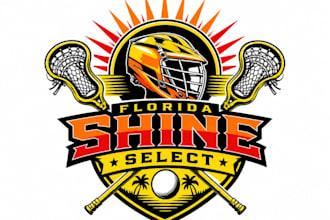 do modern lacrosse logo with unlimited revisions