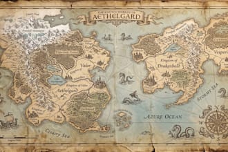 create a fantasy world map, dnd map rpg map book map and game world map