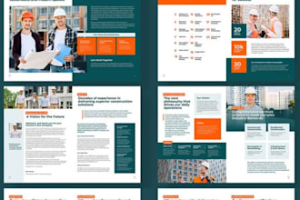 design b2b sales brochure, corporate brand marketing booklet for businesses