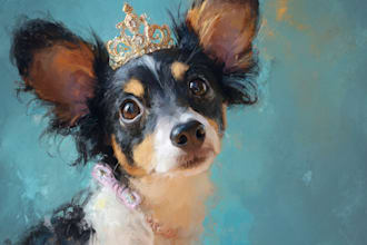 illustrate a amazing disney pet portrait
