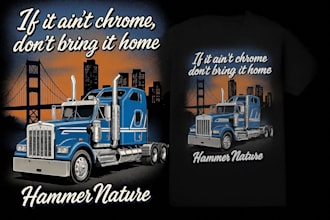 draw truck logo and illustration for tshirt
