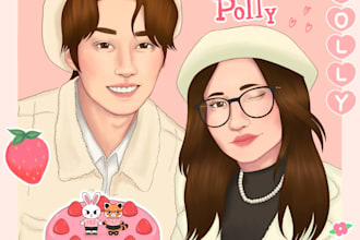 do a portrait of you and your favorite idol in my style