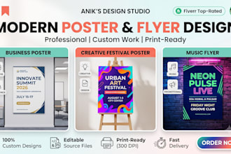 design a modern poster or promotional flyer