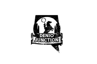 create western themed distressed cowboy logo