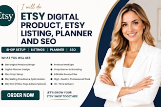 do etsy digital product ,etsy listing, digital products, planner and etsy seo