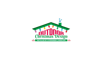design christmas lights landscaping business logo