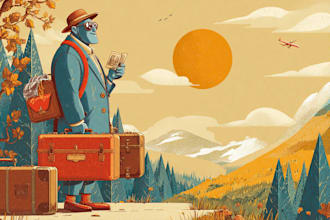 create vintage horror illustration with comic art style