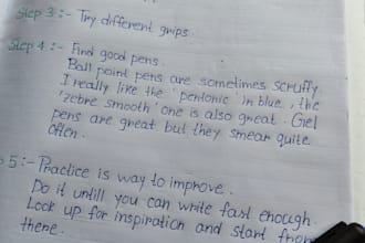 handwrite letters and personalised notes