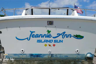 design custom boat name decals and yacht vinyl lettering