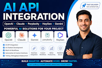 integrate openai claude perplexity heygen gemini for project development
