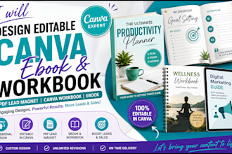 canva ebook design, workbook design, leadmagnet and PDF layout formatting