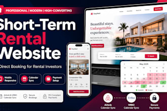 build a short term rental direct booking website
