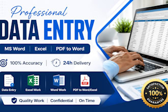 do ms word, ms excel, powerpoint and data entry work
