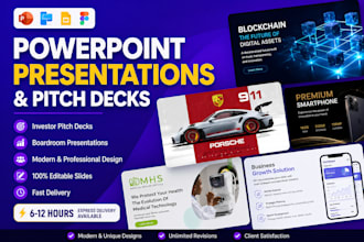 design a professional investor pitch deck and boardroom presentation